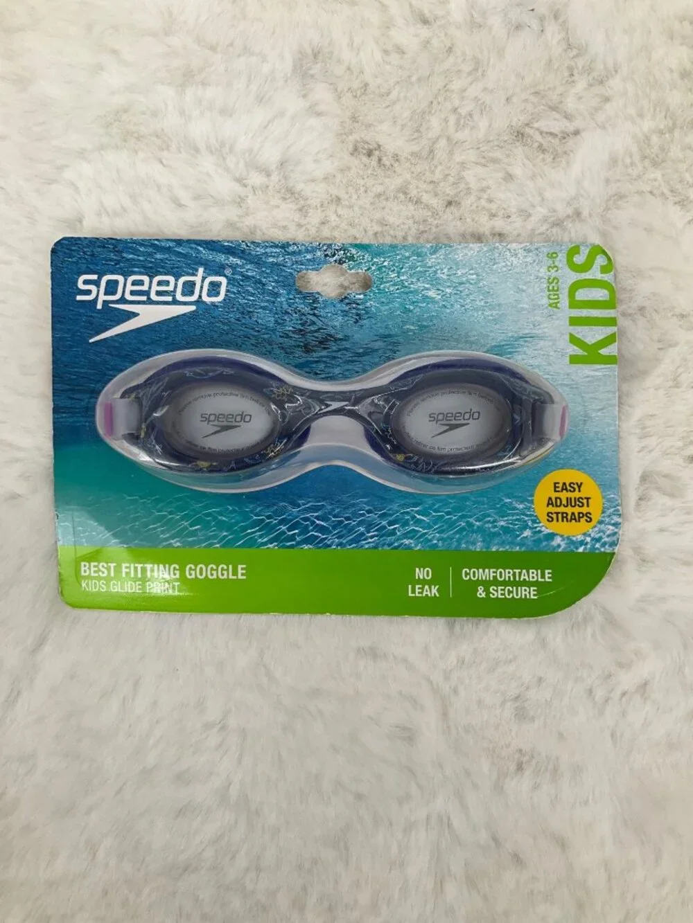 Speedo 2pk Swim Goggles Kids age 3-6 - Anti Fog No Leak UV Protection NEW Glide
